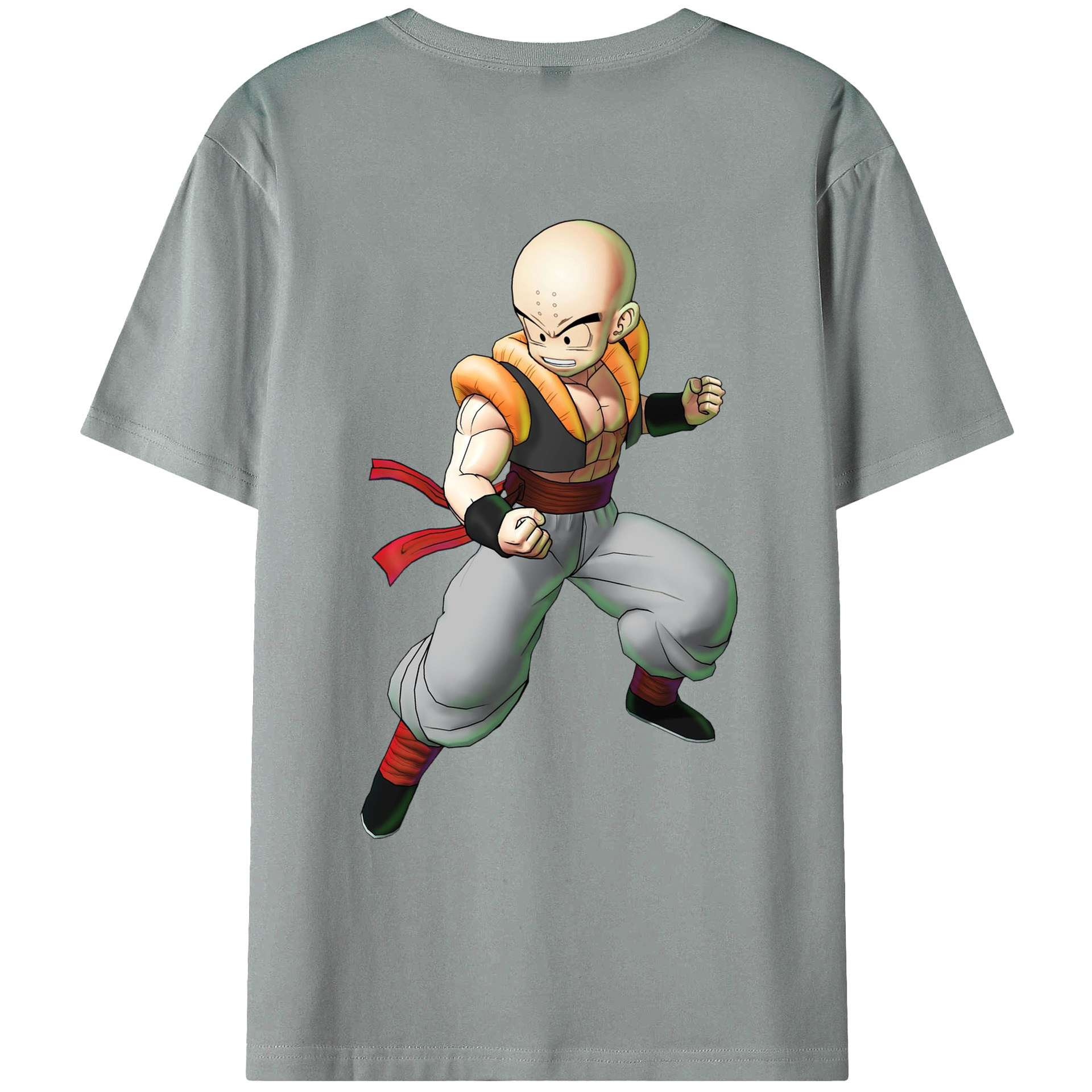 （画像用） ドラゴンボール クリリン DRAGON BALL krillin 綿100％ メンズ半袖Tシャツ（バックプリント） 通気性
